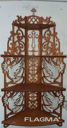 დიდი თარო ხატებისთვის, ზომა 50 * 105 სმ