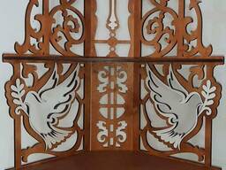 დიდი თარო ხატებისთვის, ზომა 50 * 105 სმ