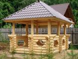 Беседка из оцилиндрованного или рубленного бревна - фото 8