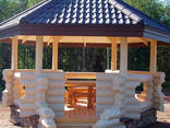 Беседка из оцилиндрованного или рубленного бревна - фото 10