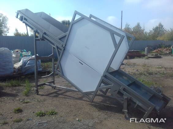 Ленточный транспортер с магнитом и без