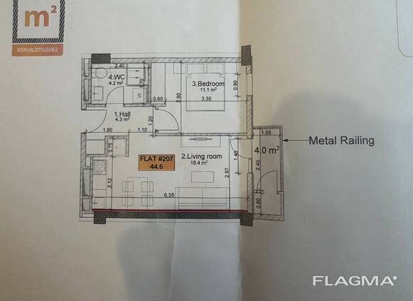 M² at Mirtskhulava квартира