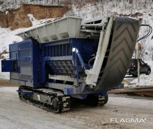 Мобильная дробилка-шредер для переработки отходов