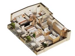 Orbeliani Residence: Appartement 301/3 - 76m