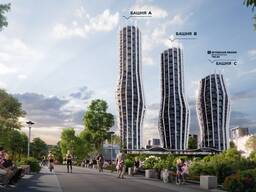 Продается премиальная студия 37.60 кв. м в жк Alliance Highline Tbilisi за 253800$
