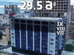 Продается студия на 8 этаже в жк Black Sea Line Residence. 30.2 кв. м, белый каркас.