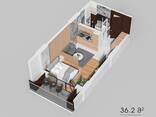 Продается студия в черном каркасе 36.3 м² в ЖК Real Palace с видом на море. - фото 3