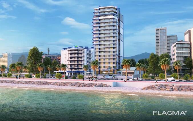 Продажа 2-х комнатных апартаментов 46.81 кв. м в Palm Residence с видом на море.