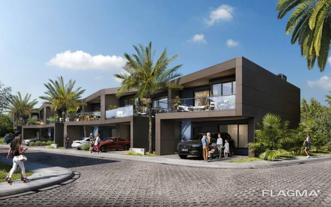 Продаётся 2-этажная вилла в черном каркасе за 380 000$ в Polo Villas Signature, Батуми