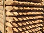 Виноградный кол, шпалера, оцилиндрованные колья, ограждение для саженцев - photo 2
